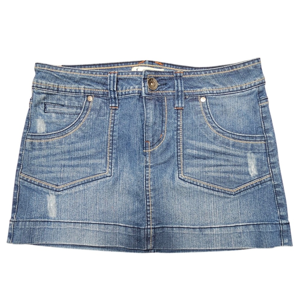 2009 Lei Y2K Low Rise Denim Jean Mini Skirt Juniors 9